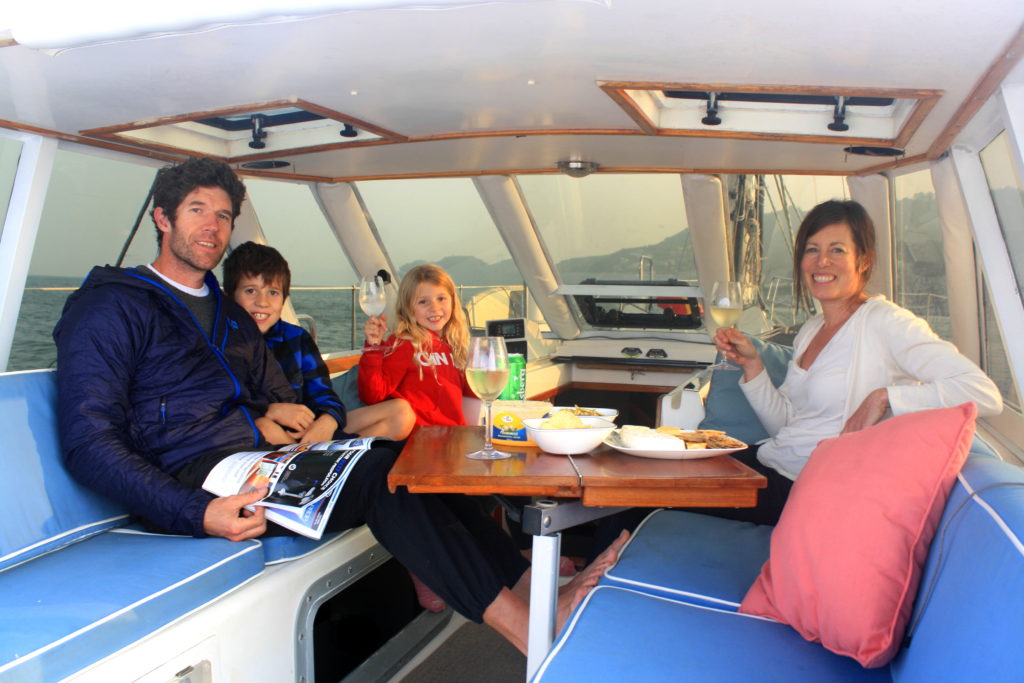 Welcome drinks - wine and cheese in Sausalito bay