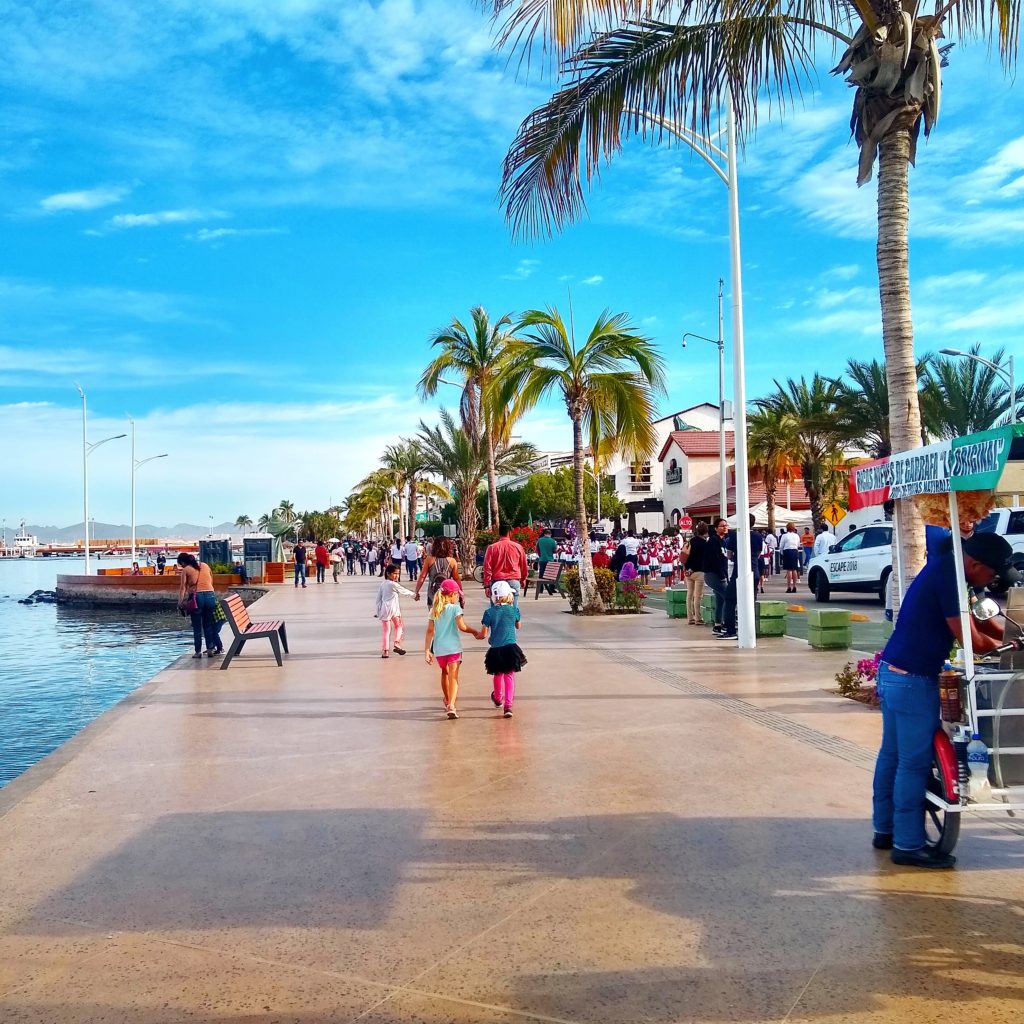 La Paz Malecon - we walked and skooted up and down this many, many times!