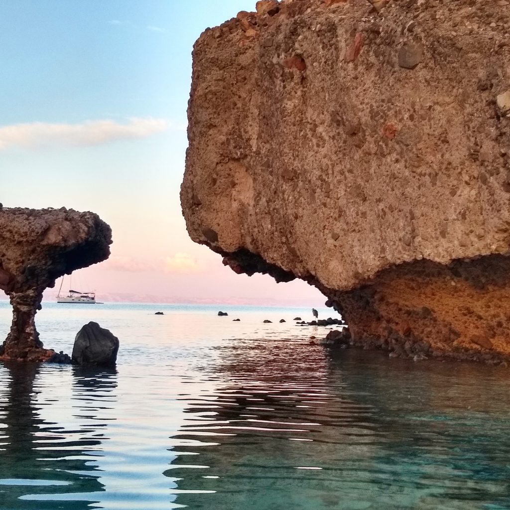 Famous Mushroom Rock in Ballandra Bay with Slingshot in the background