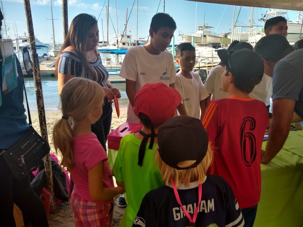 Meeting local school children