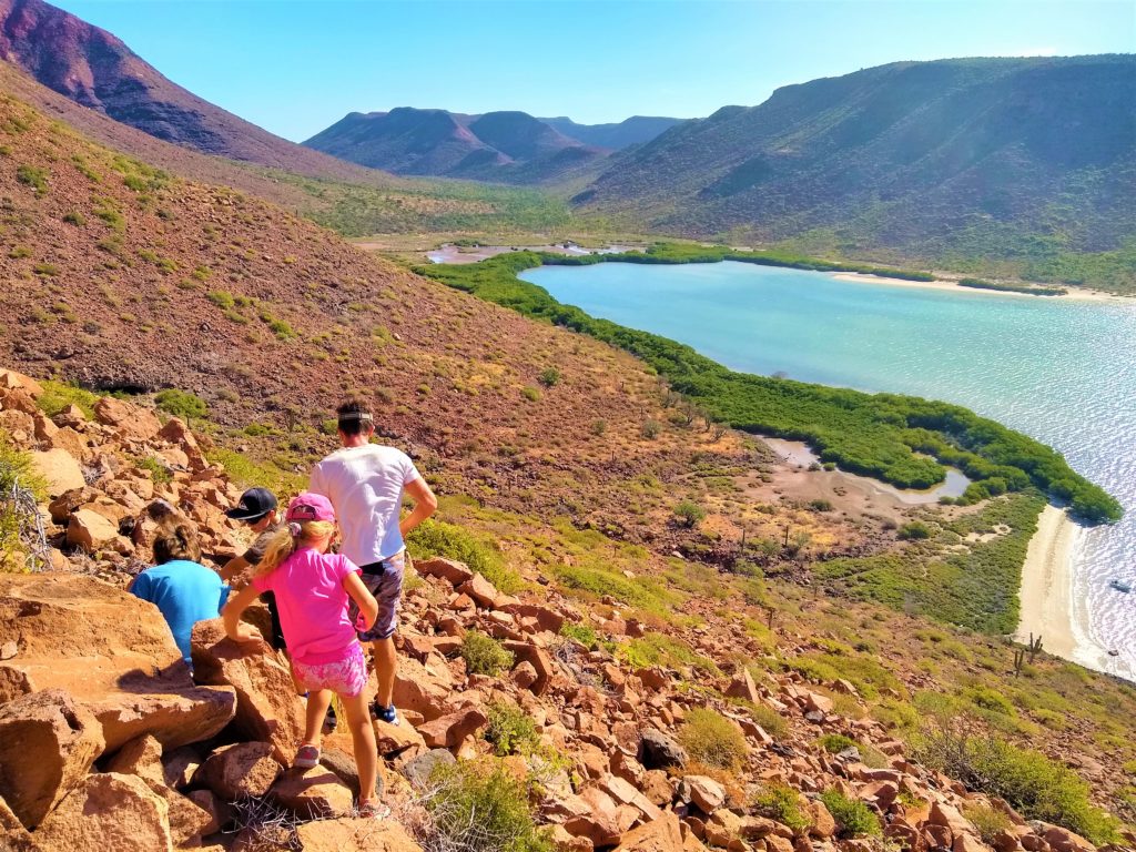 Hike up the hillside on Isla Espiratu Santo from Ensenda de La Raza