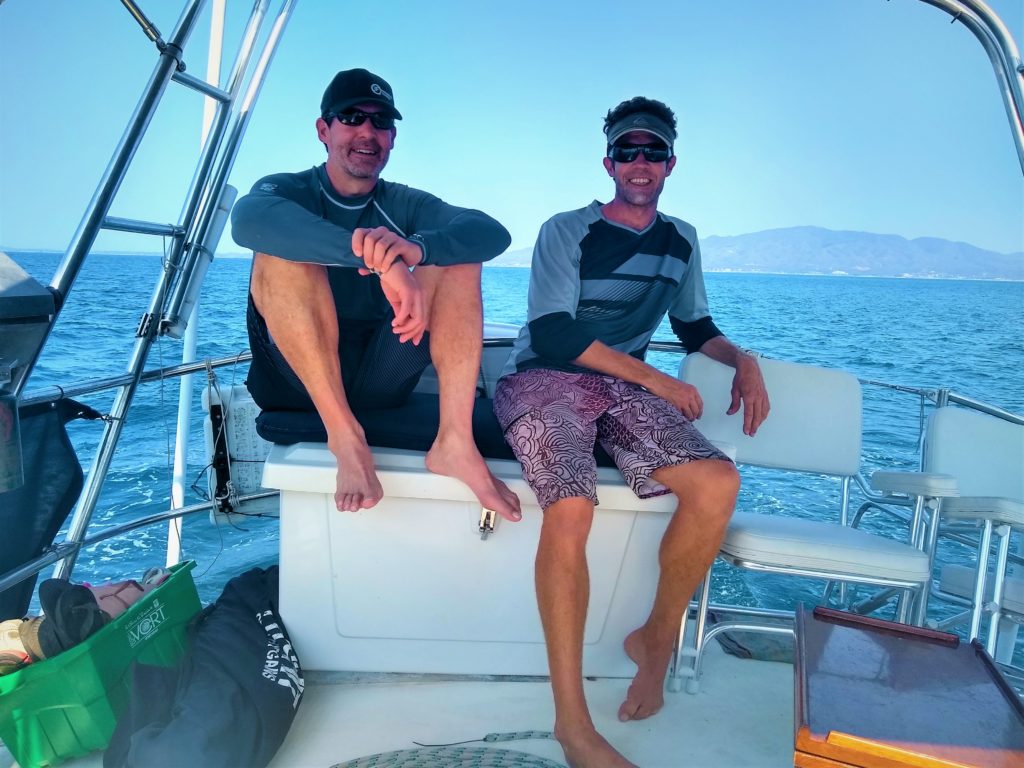 Who's who?  Brothers enjoying a leisurely spinnaker sail to Yelapa, Thanks for the great visit, Duncan!