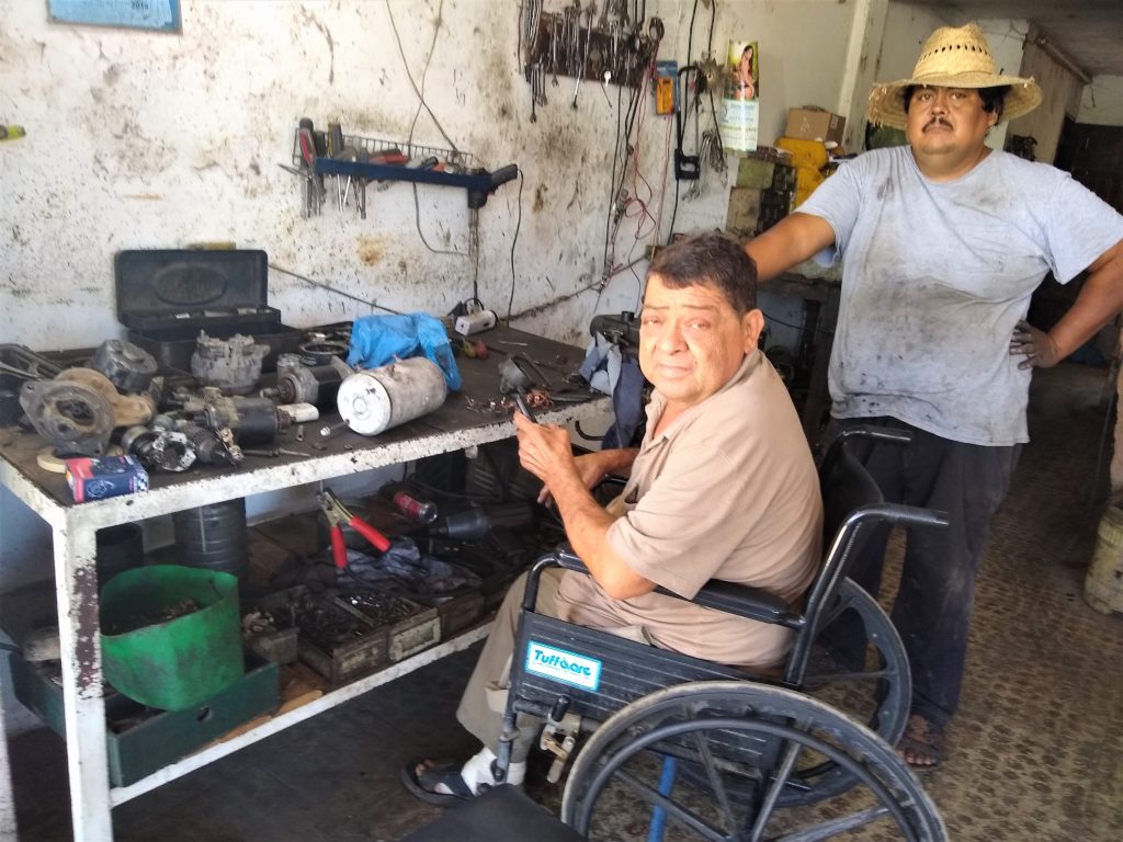 Pancho - the helpful electrical motor repair person that rebuilt our anchor windlas (we installed a new windlas we had on board and want to have our old one ready to go if we need it in the deep waters of the South Pacific anchorages)
