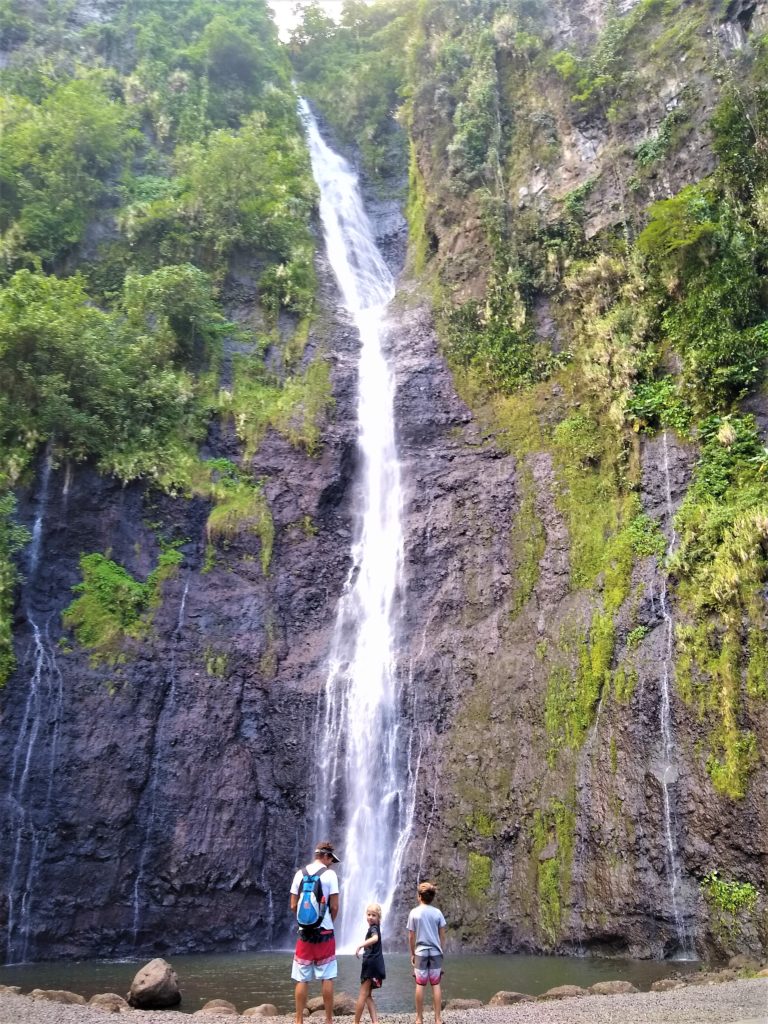 Waterfalls...everywhere! We kept straining our necks as we drove around the island as there were so many waterfalls. This particular one was 200 feet. Just beautiful.