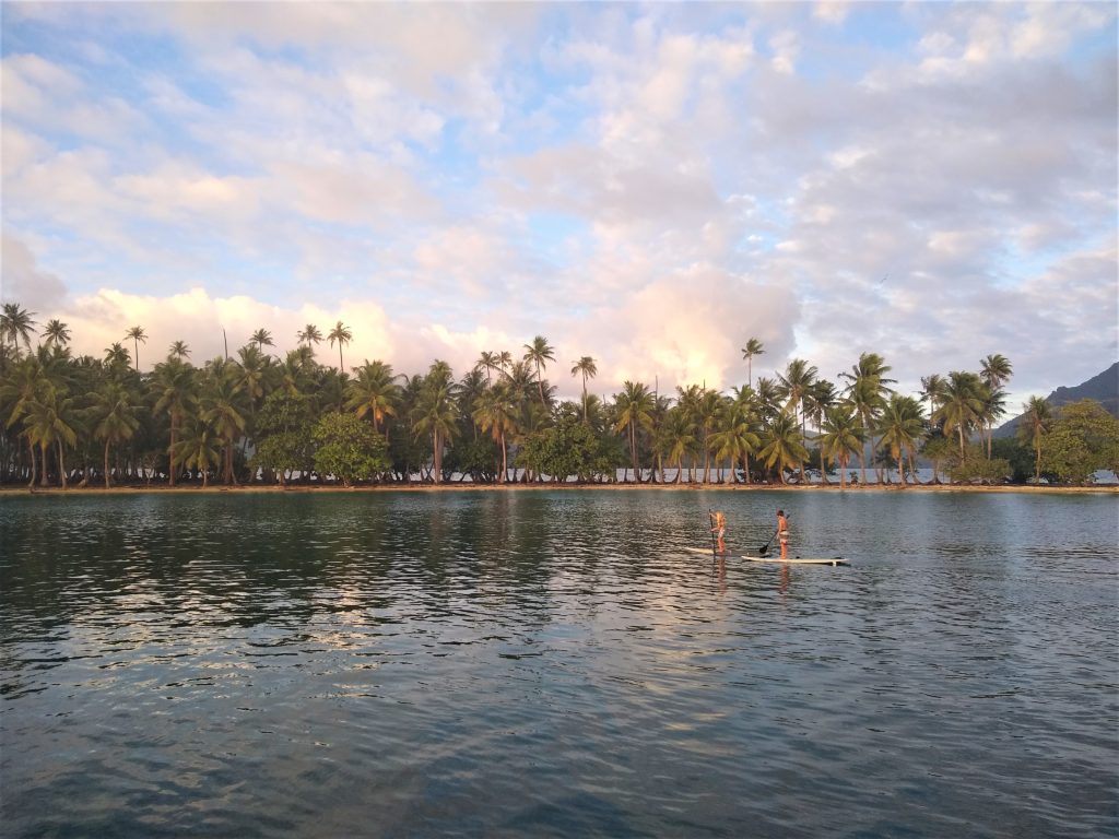 Morning paddle in Raiatea