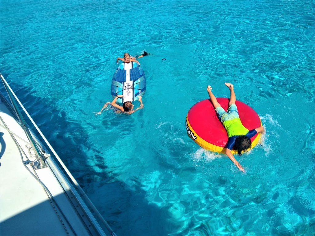 Incredibly blue water in Bora Bora.