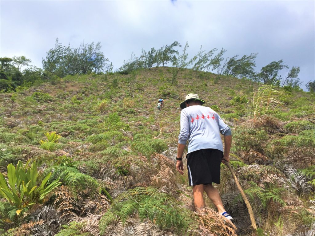 The trail was steep!