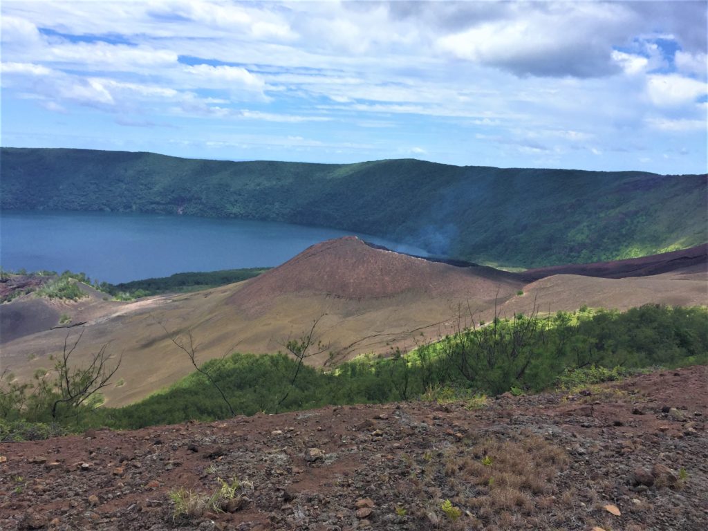 The smoking crater!