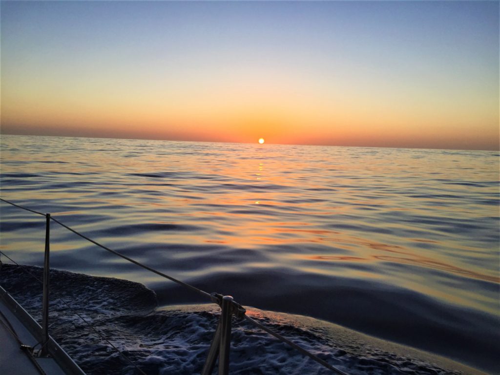 Sunset at sea