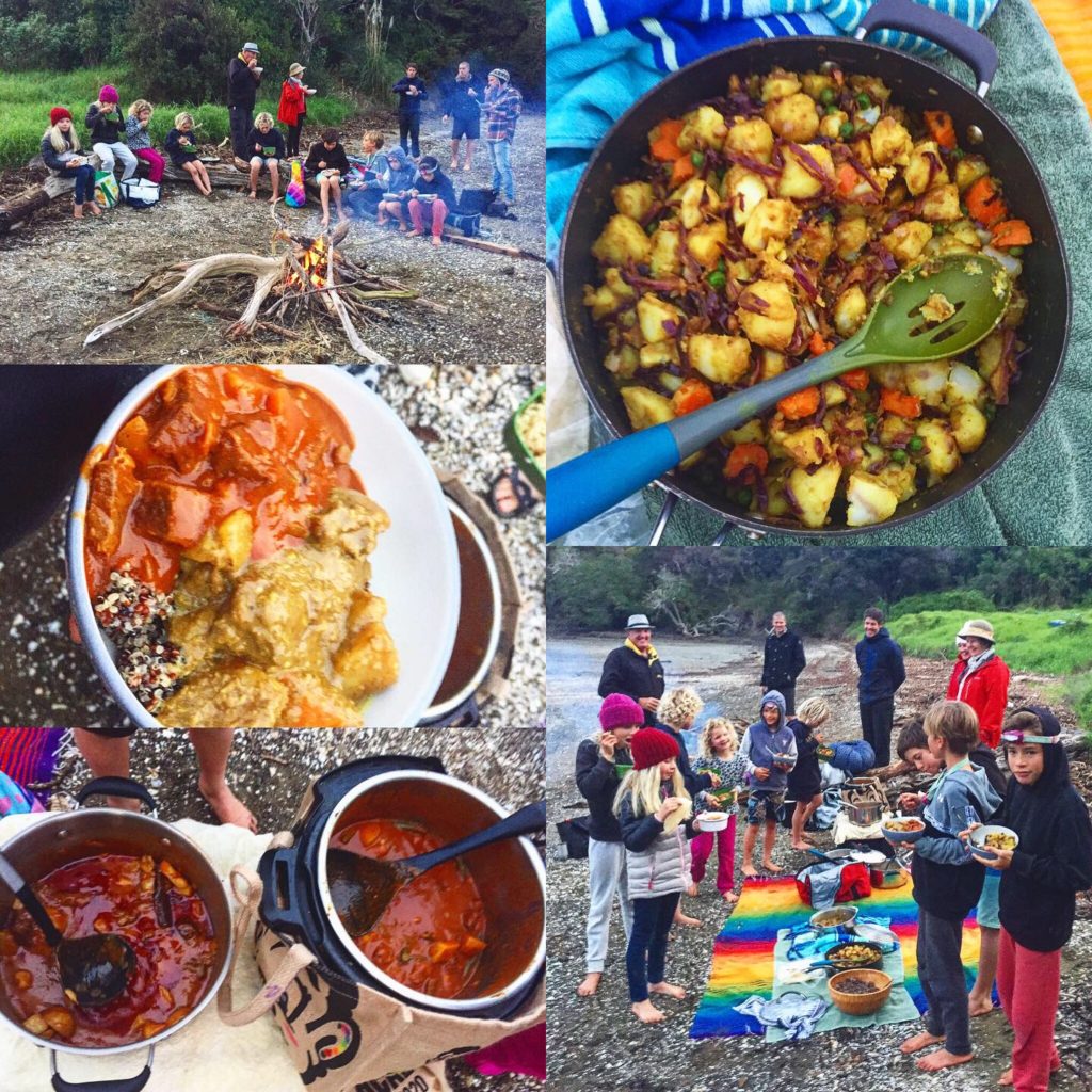 Curry Potluck on the Beach in Whangaroa - Love it!