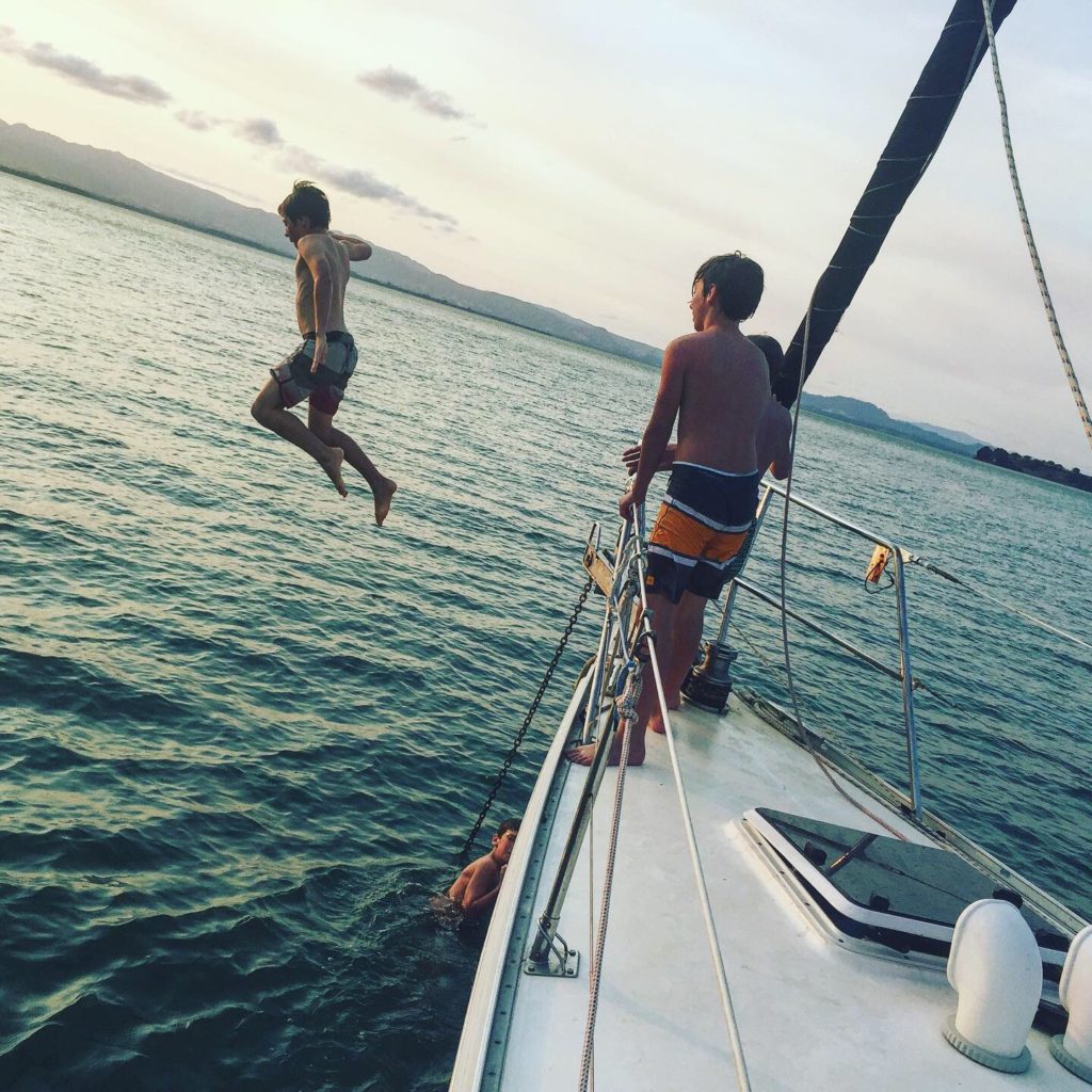 Sunset jumping