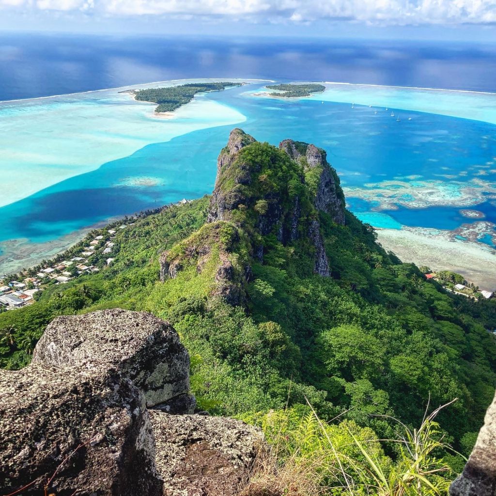 Magestic peak in Maupiti