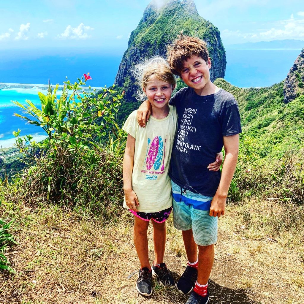 Smiles atop Bora Bora!