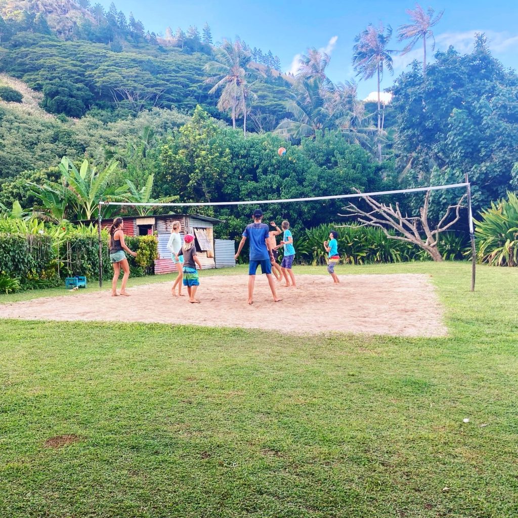 Many back to back days of volleyball with Valerie and Herve - magical times and memories, and we all had sore forearms after!