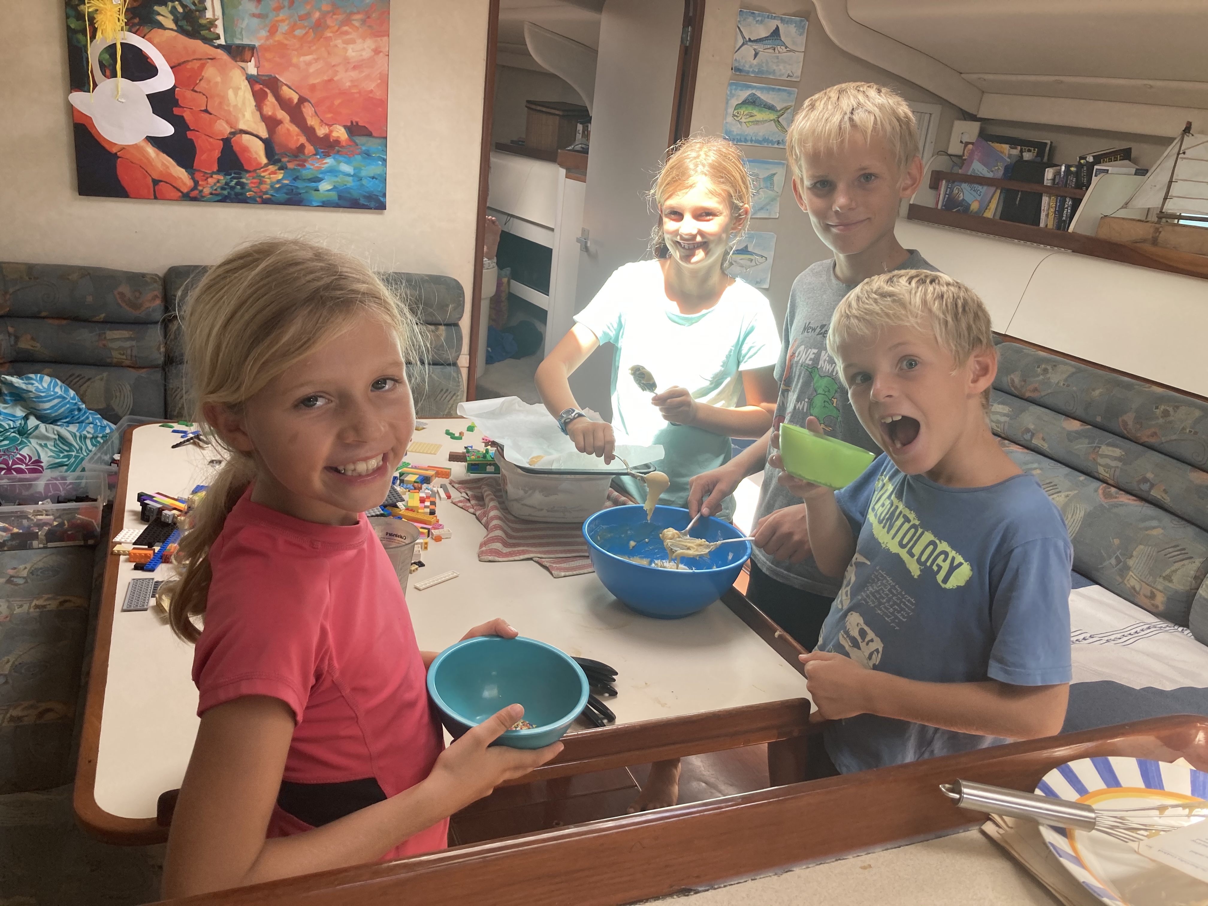 Baking on Slingshot - one of Julia's favourite activities