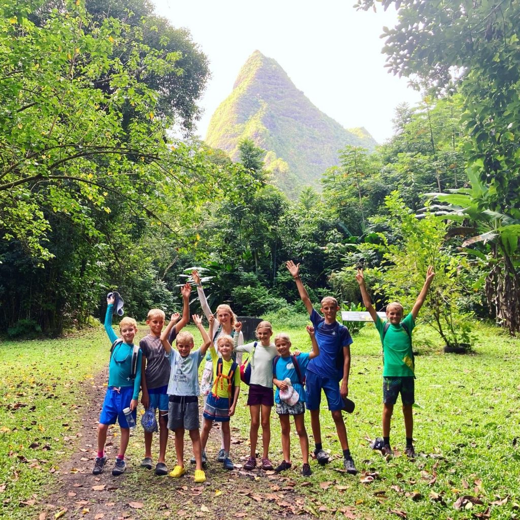 Three Waterfalls hike in Tahiti - so fun to do with friends.